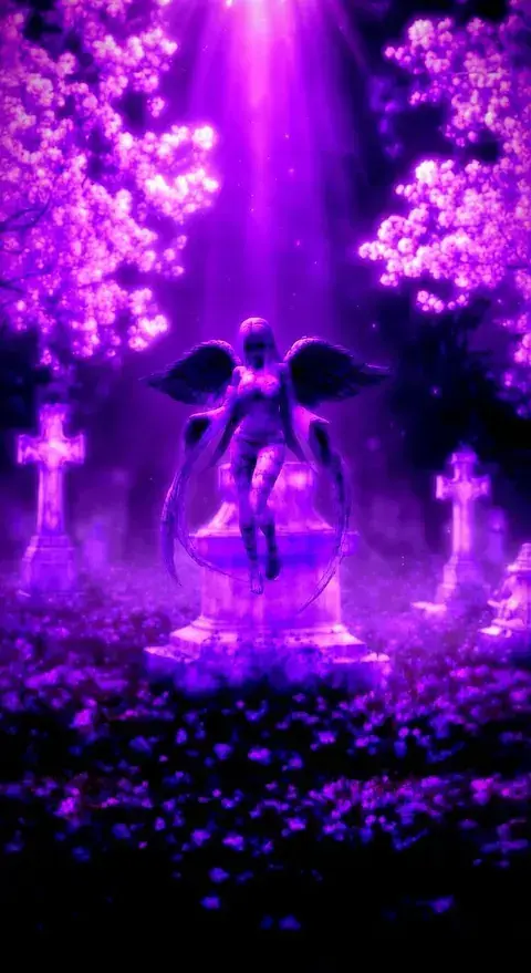 Domina, the winged angel of the violet graveyard